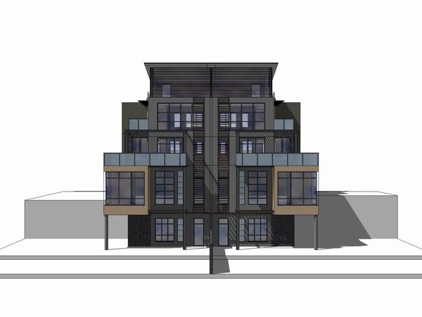 Sketchup别墅模型|双拼别墅,现代风格 Sketchup别墅模型|双拼别墅,现代风格