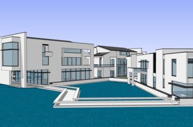 Sketchup别墅模型|联排别墅，现代风格-BIM建筑网