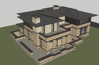 Sketchup别墅模型|独栋别墅，古典风格-BIM建筑网