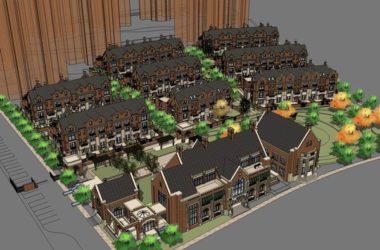 Sketchup别墅模型|双拼别墅，英式古典风格-BIM建筑网