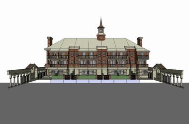 Sketchup别墅模型|联排别墅，英式古典风格-BIM建筑网