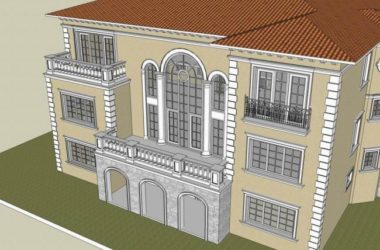 Sketchup别墅模型|独栋别墅，古典风格-BIM建筑网