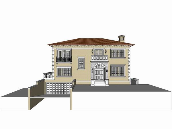 Sketchup别墅模型|独栋别墅,古典风格 Sketchup别墅模型|独栋别墅,古典风格