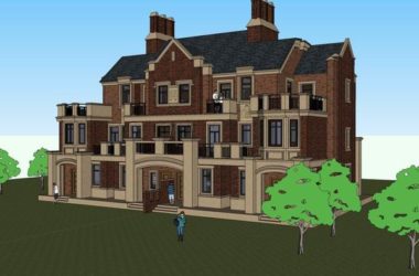 Sketchup别墅模型|联排别墅，古典风格-BIM建筑网