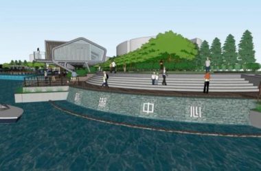 Sketchup景观模型|滨水广场，景观，水坝，商业建筑，单层会所，现代风格-BIM建筑网