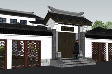 Sketchup酒店模型|养生园,中式风格,度假休闲,酒店-BIM建筑网