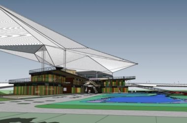 Sketchup商业模型|多层商业，滨水景观，现代风格-BIM建筑网