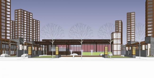 Sketchup商业模型|沿街商业,新中式风格 Sketchup商业模型|沿街商业,新中式风格