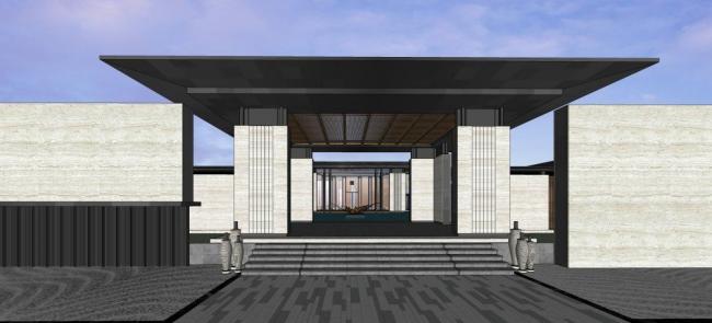 Sketchup商业模型|售楼处,新中式风格 Sketchup商业模型|售楼处,新中式风格