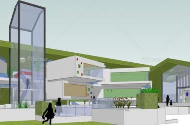 Sketchup学校模型|幼儿园,学校,教育建筑,现代风格-BIM建筑网
