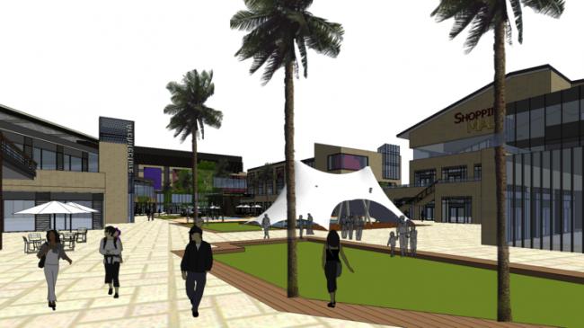 Sketchup商业模型|滨河商业街,现代风格 Sketchup商业模型|滨河商业街,现代风格