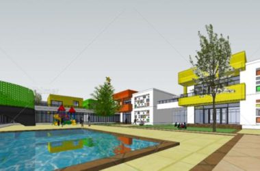 Sketchup学校模型|幼儿园,教育建筑,现代风格-BIM建筑网