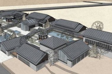 Sketchup商业模型|商业街，中式风格-BIM建筑网