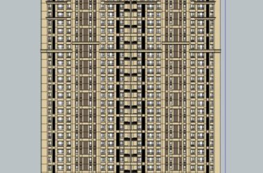Sketchup住宅模型|高层住宅,居住建筑,新古典风格-BIM建筑网