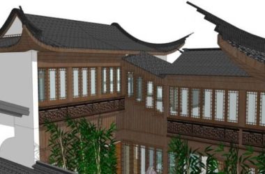 Sketchup古建筑模型|住宅设计,院落,中式风格,苏州园林,景观设计,水景,古建-BIM建筑网
