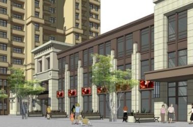 Sketchup住宅模型|高层住宅,商业街,底层商业,居住建筑,现代风格-BIM建筑网