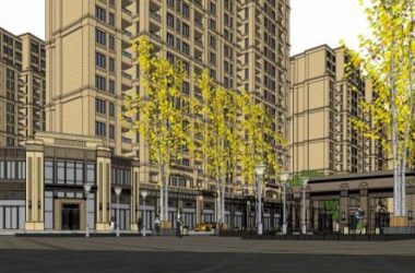 Sketchup住宅模型|高层住宅小区,居住建筑,商业裙房,新古典风格-BIM建筑网