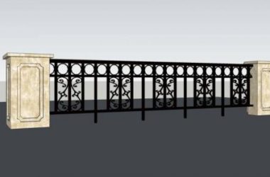 Sketchup素材模型|栏杆，欧式，建筑构件-BIM建筑网