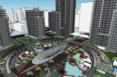 Sketchup综合体模型|超高层商业综合体,办公酒店,现代风格-BIM建筑网