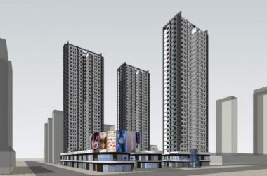 Sketchup住宅模型|高层住宅,商业裙房,现代风格,居住建筑-BIM建筑网