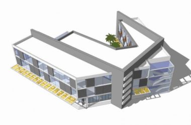Sketchup办公模型|小型办公楼,低层,现代风格-BIM建筑网