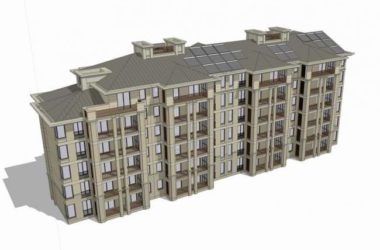 Sketchup住宅模型|中高层住宅,草原风,居住建筑-BIM建筑网
