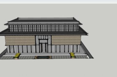 Sketchup商业模型|多层会所,新中式风格,商业建筑-BIM建筑网