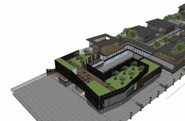 Sketchup商业模型|多层商业街,新中式风格-BIM建筑网