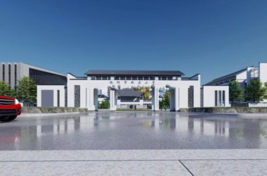 Sketchup学校模型|多层学校,校园,教育建筑,新中式风格-BIM建筑网