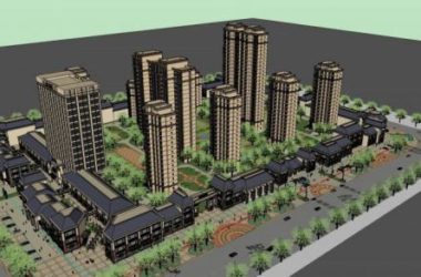 Sketchup住宅模型|高层住宅,小区,居住建筑,多层商场,商业裙房,法式,古典风格,底层商业-BIM建筑网