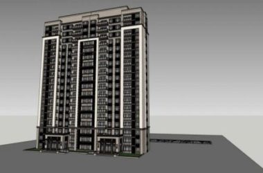Sketchup住宅模型|高层住宅楼,中式风格,居住建筑-BIM建筑网
