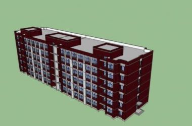 Sketchup住宅模型|多层宿舍楼,现代风格,公寓,居住建筑-BIM建筑网