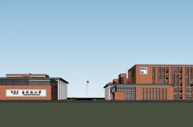 Sketchup学校模型|多层教学楼,学校,教育建筑,现代风格-BIM建筑网