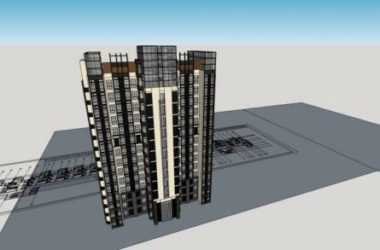 Sketchup住宅模型|小高层住宅楼,居住建筑,现代风格-BIM建筑网