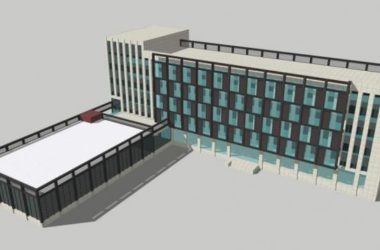 Sketchup办公模型|多层办公楼,厂区办公楼,现代风格-BIM建筑网