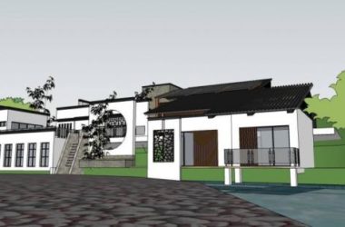 Sketchup商业模型|多层会所,商业建筑,中式风格-BIM建筑网