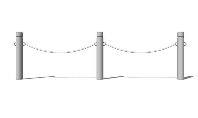 Sketchup素材模型|铁索,铁链,栏杆 Sketchup素材模型|铁索,铁链,栏杆