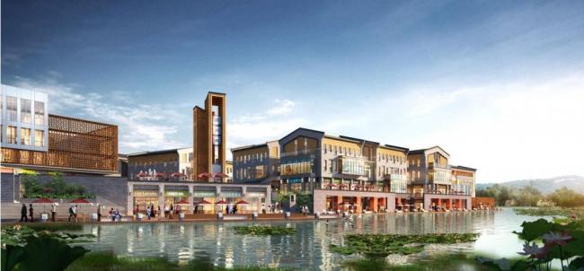 Sketchup商业模型|多层商业街,新中式风格 Sketchup商业模型|多层商业街,新中式风格