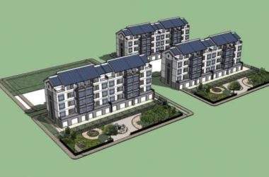 Sketchup住宅模型|多层花园洋房,居住建筑,新中式风格-BIM建筑网