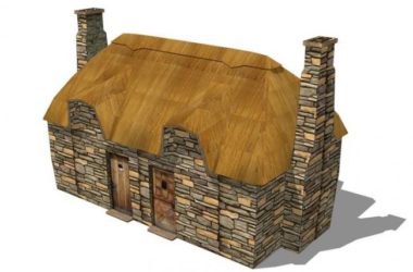 Sketchup小品模型|茅草屋-BIM建筑网