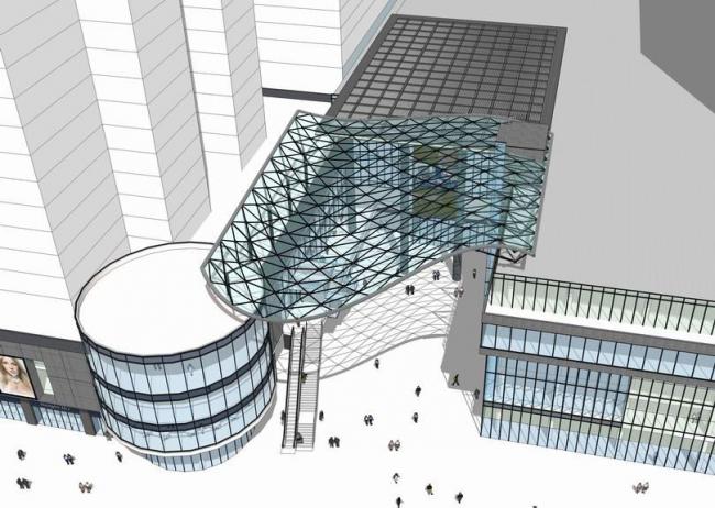 Sketchup素材模型|玻璃雨棚 Sketchup素材模型|玻璃雨棚