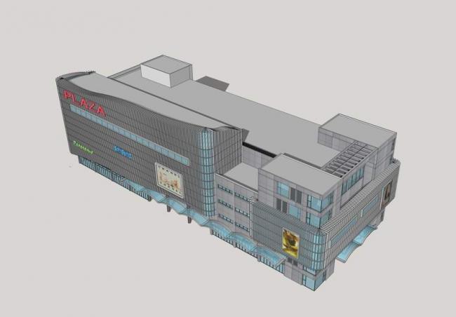 Sketchup商业模型|多层商业楼,现代风格 Sketchup商业模型|多层商业楼,现代风格