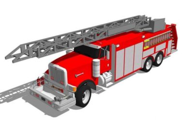 Sketchup素材模型|消防车-BIM建筑网