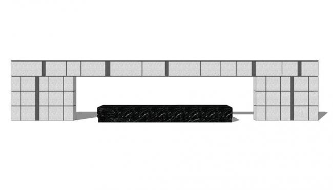 Sketchup素材模型|现代景墙 Sketchup素材模型|现代景墙