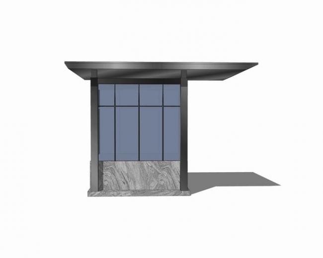 Sketchup素材模型|岗亭,保安亭,门卫室 Sketchup素材模型|岗亭,保安亭,门卫室