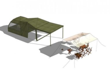 Sketchup素材模型|野营帐篷-BIM建筑网