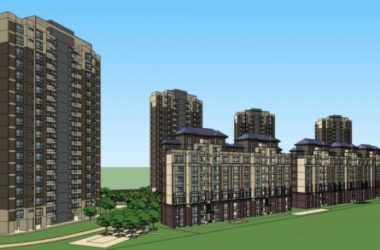 Sketchup住宅模型|高层住宅小区,入口景观,亭子,居住建筑,现代风格-BIM建筑网