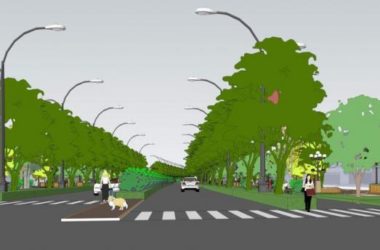 Sketchup景观模型|街道景观，人行道，马路边景观，路灯，道路景观-BIM建筑网