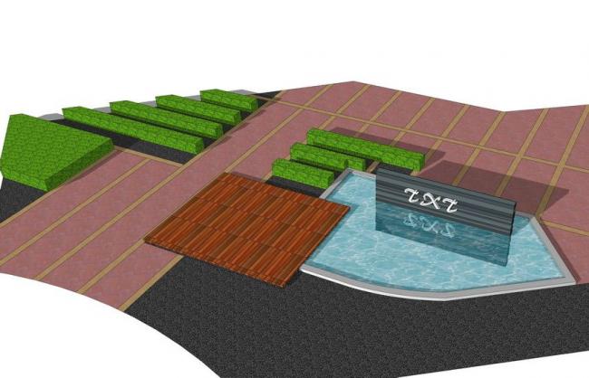 Sketchup景观模型|景观节点,水景 Sketchup景观模型|景观节点,水景