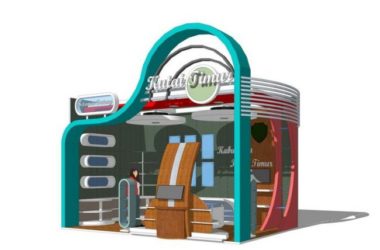 Sketchup小品模型|贩卖亭,售卖亭,小卖部,现代风格-BIM建筑网